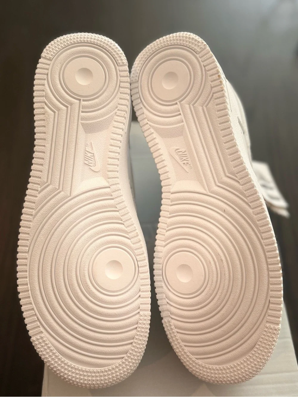 Nike AF1 Low 'Triple White' Leather Sneakers
